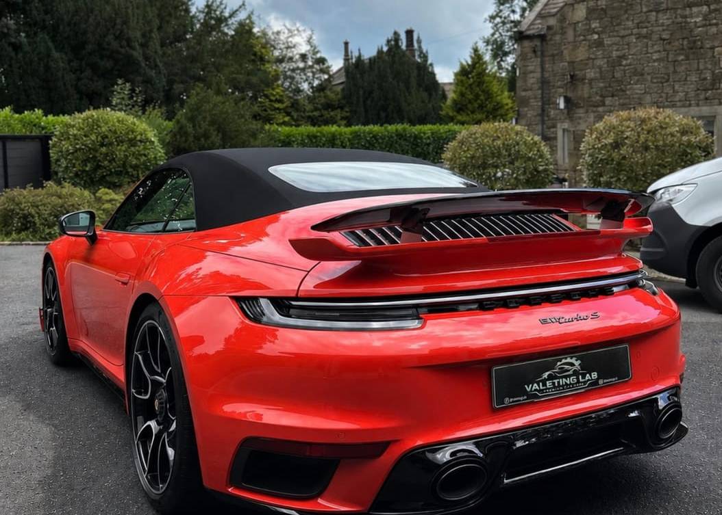 Guards Red Porsche 911 after a premium mobile valet by Valeting Lab